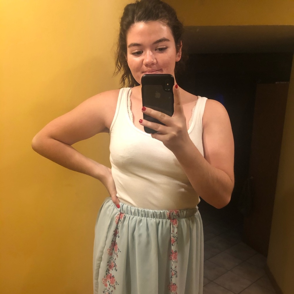 Baby blue maxi skirt!